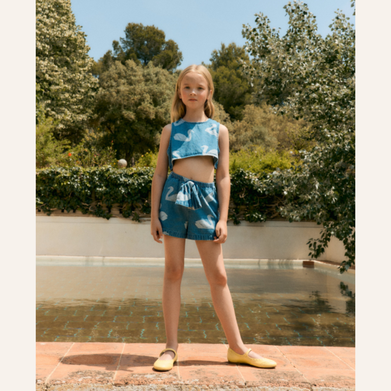 Tiny Cottons Tiny Cottons Big swans shorts