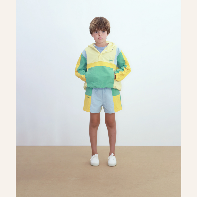 Tiny Cottons Tiny Cottons Color block woven jacket