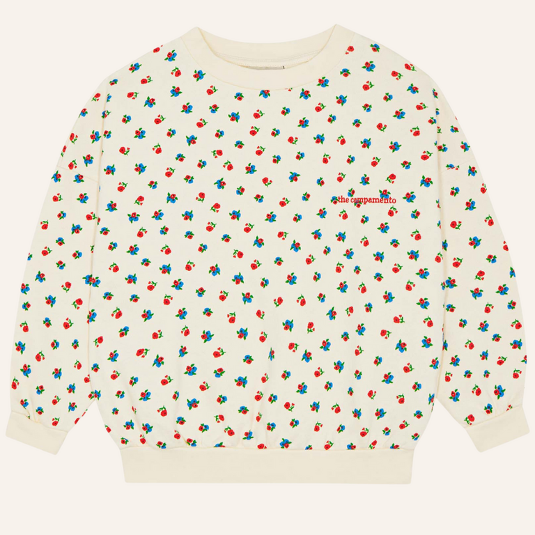 The Campamento The Campamento Small Flowers Allover Sweatshirt | Ecru