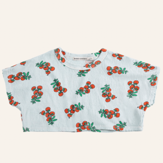Bobo Choses Bobo Choses Juicy tomatoes all over cropped T-shirt