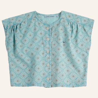 Bobo Choses Bobo Choses Daisy mosaic all over woven top