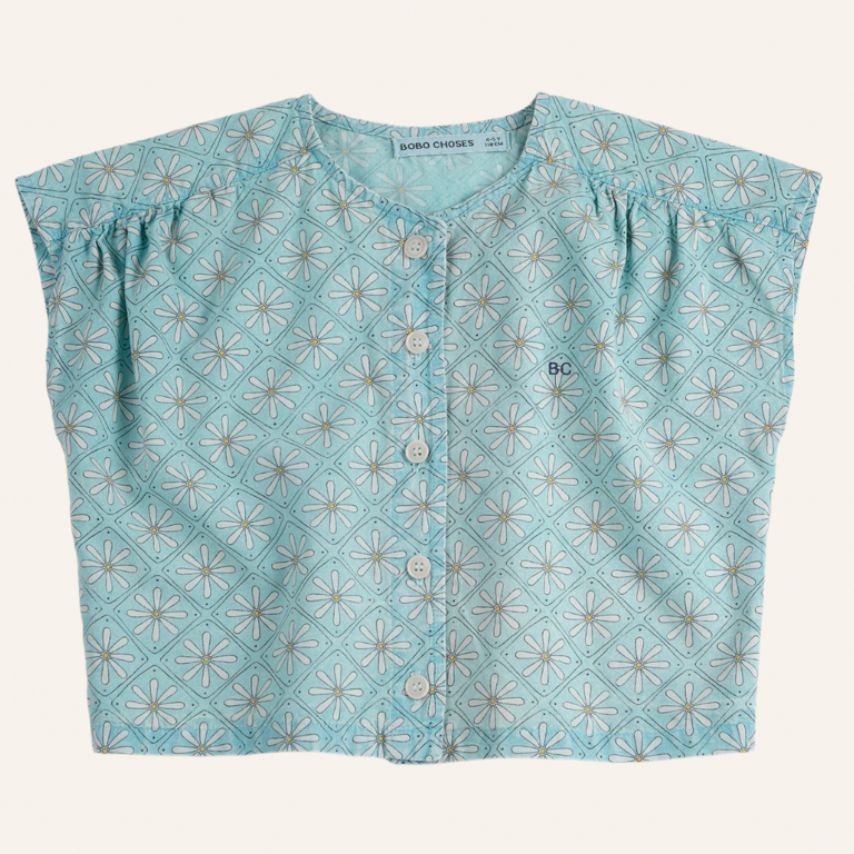 Bobo Choses Bobo Choses Daisy mosaic all over woven top