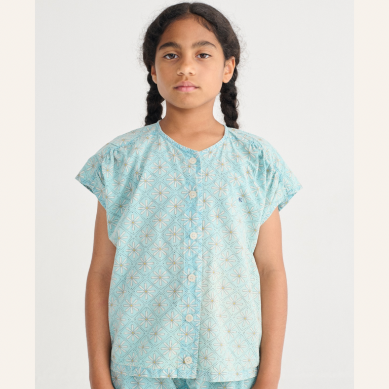 Bobo Choses Bobo Choses Daisy mosaic all over woven top