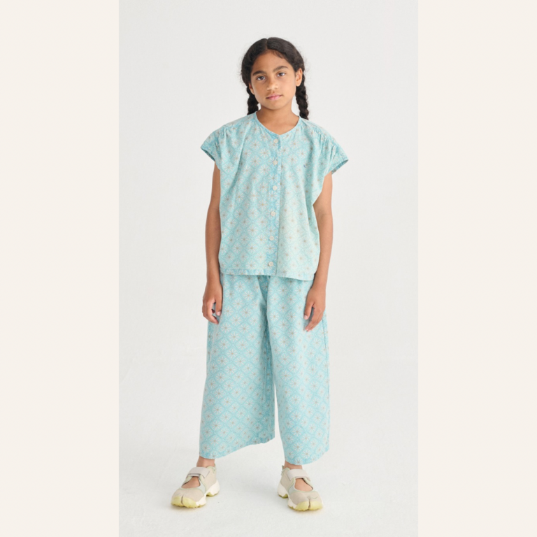 Bobo Choses Bobo Choses Daisy mosaic all over woven top