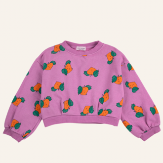 Bobo Choses Bobo Choses Tangerine All over cropped sweatshirt