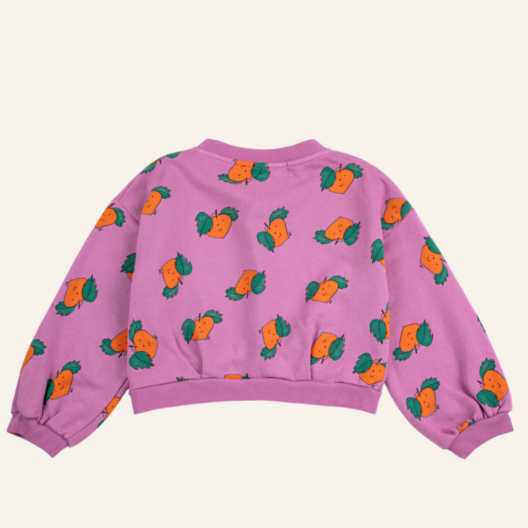 Bobo Choses Bobo Choses Tangerine All over cropped sweatshirt