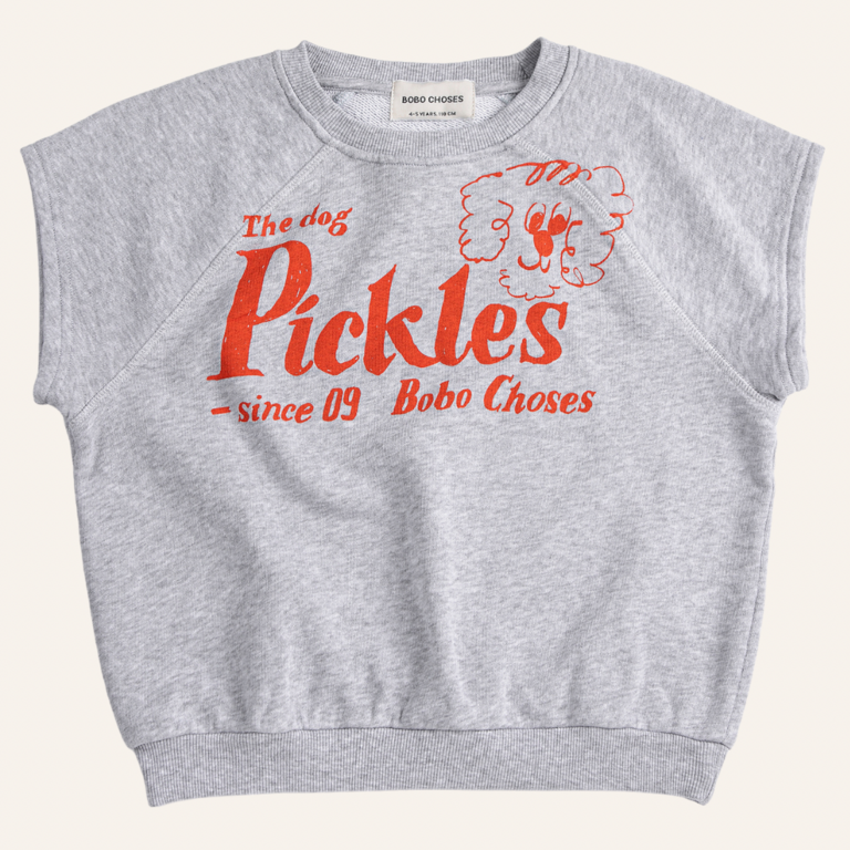 Bobo Choses Bobo Choses Pickles the dog sleeveless weatshirt