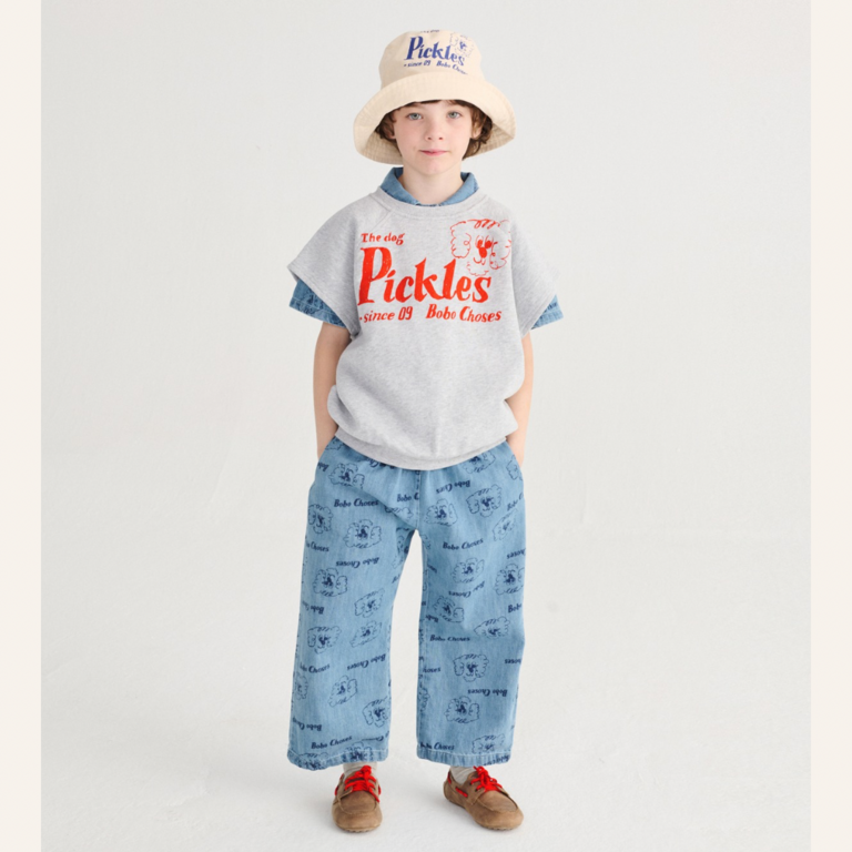 Bobo Choses Bobo Choses Pickles the dog sleeveless weatshirt