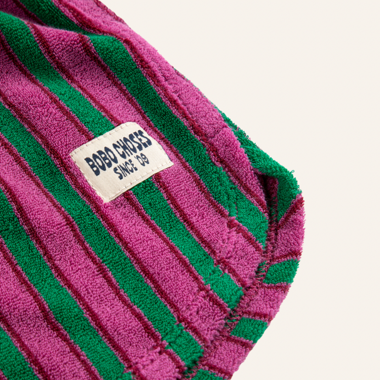 Bobo Choses Bobo Choses Striped terry cloth shorts