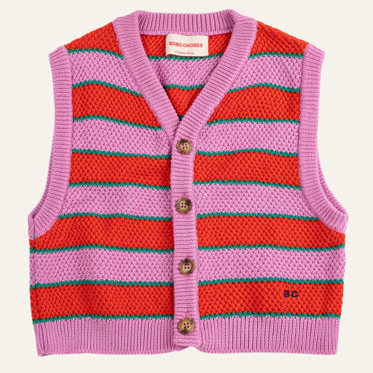Bobo Choses Bobo Choses BC striped knitted vest