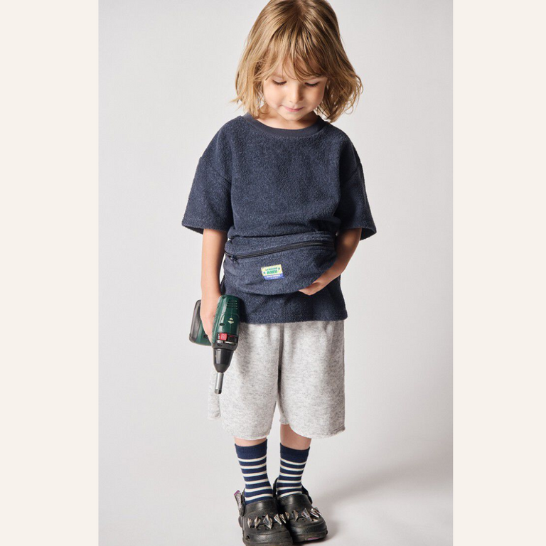 American Vintage AMV Kid shorts evona -  Gris clair chine