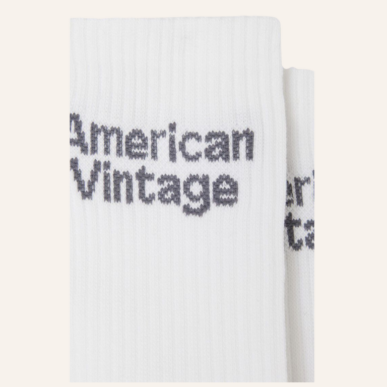 American Vintage AMV Kid socks clypsun - White