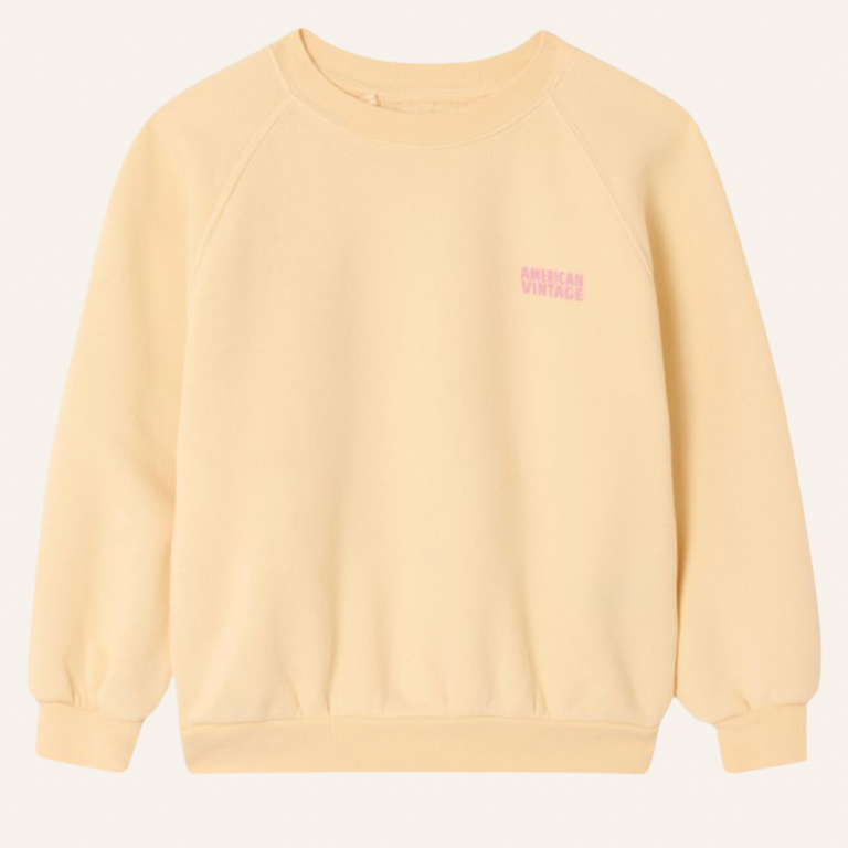 American Vintage AMV kid sweatshirt Izubird - Vanille Vintage
