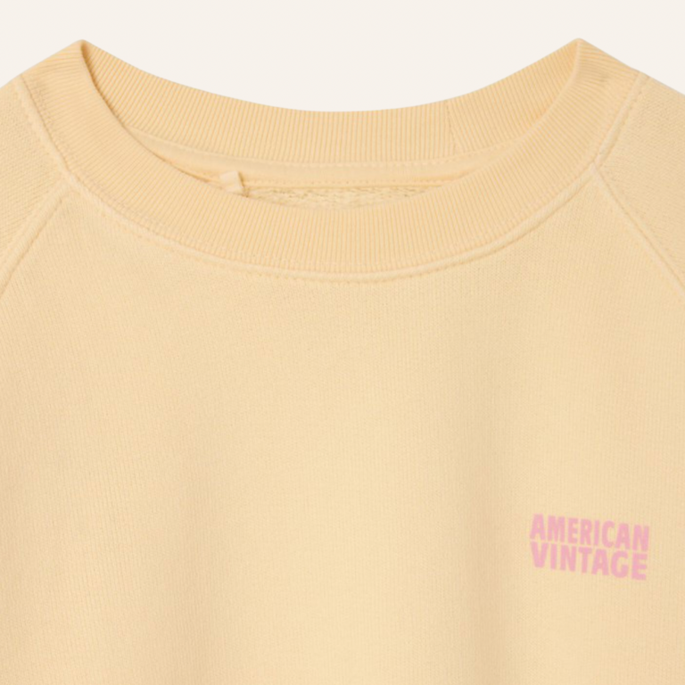 American Vintage AMV kid sweatshirt Izubird - Vanille Vintage