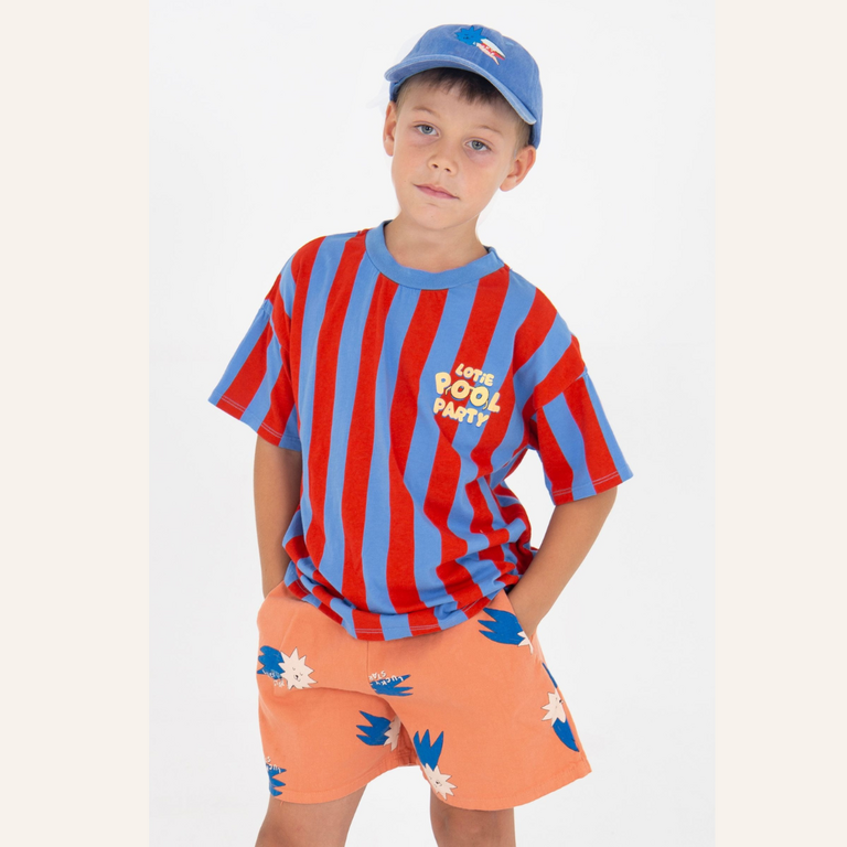 Lötiekids Lötiekids Wide Fit T-shirt  | Baja Blue Stripes