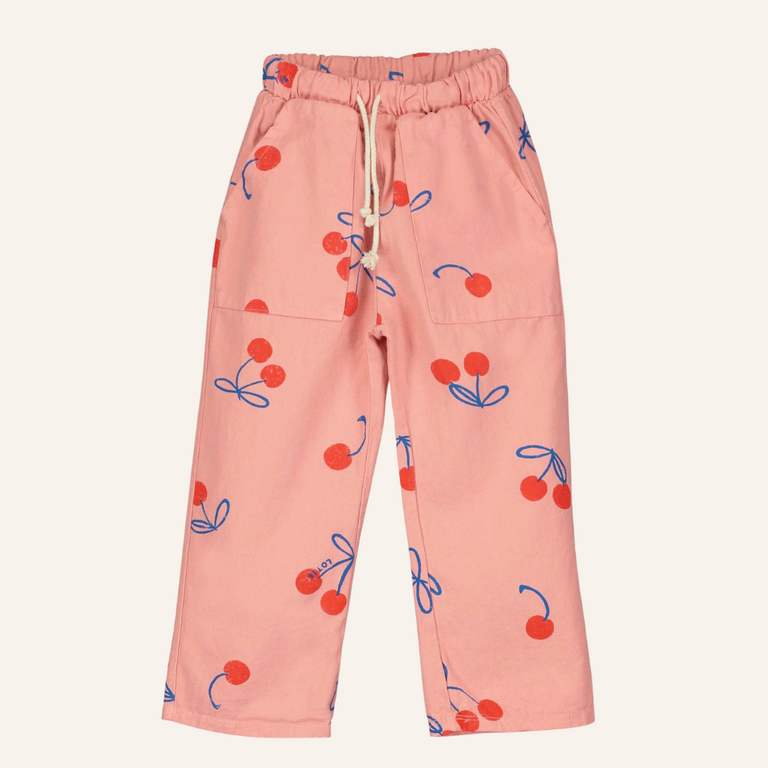 Lötiekids Lötiekids Woven Pants Cherries | Clay Pink