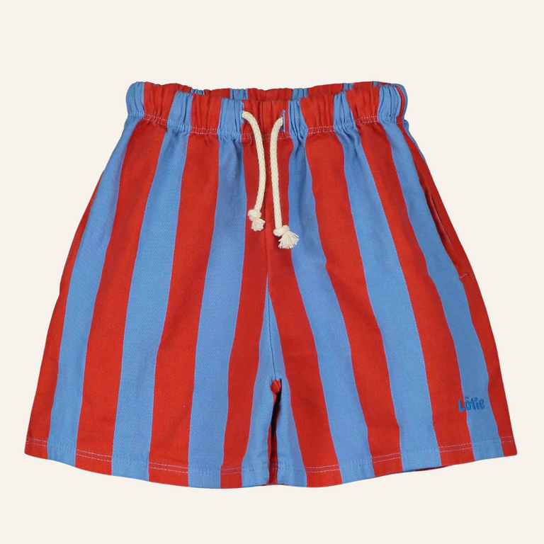 Lötiekids Lötiekids Short | Baja Blue & Big Red Stripes