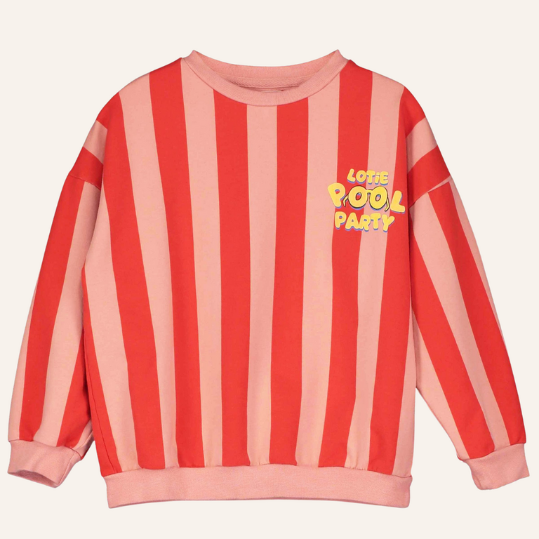 Lötiekids Sweatshirt | Magenta Red Stripes