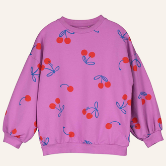 Lötiekids Lötiekids Sweatshirt Cherries All Over | Magenta