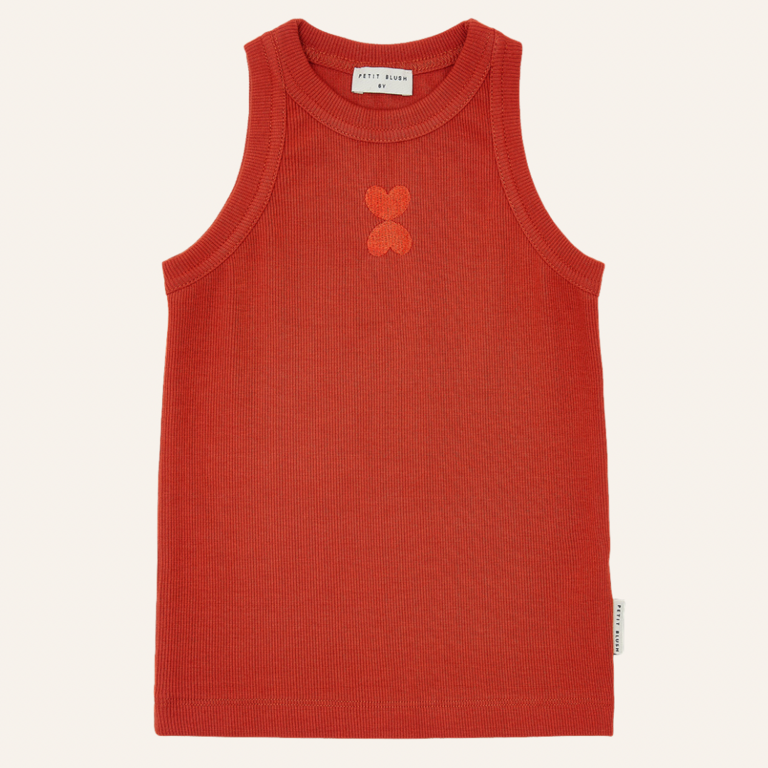 Petit Blush Petit Blush Rib singlet - Burnt brick
