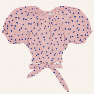 Petit Blush Petit Blush Adele blouse - Candy hearts