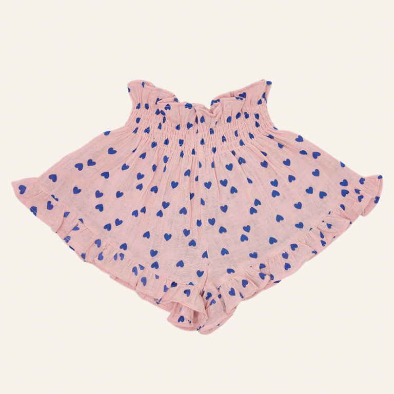 Petit Blush Petit Blush Smock frill short - Candy hearts