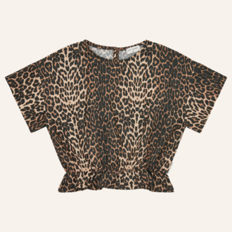 Petit Blush Petit Blush Blouse elastic waist - Leopard