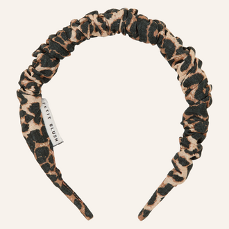 Petit Blush Petit Blush smocked headband - Leopard