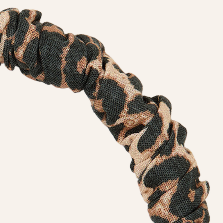 Petit Blush Petit Blush smocked headband - Leopard