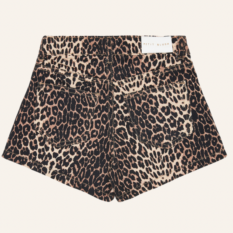 Petit Blush Petit Blush Jeans short - Leopard