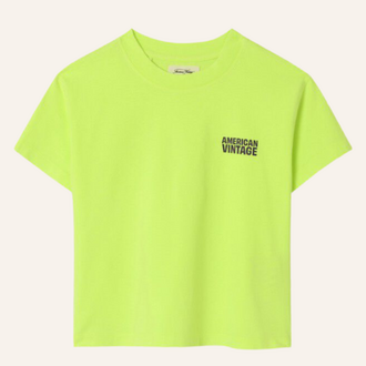 American Vintage AMV Kid Tee-shirt Gixy -  Jaune Fluo