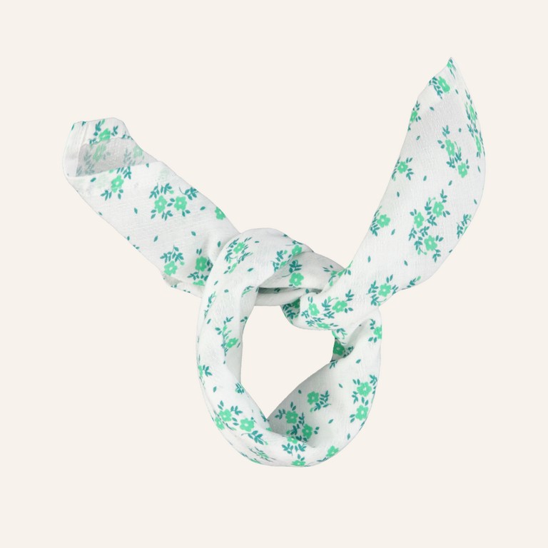 Piupiuchick Piupiuchick Bandana | Ecru w/ flowers allover