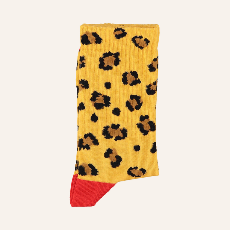 Piupiuchick Piupiuchick Socks | Mustard animal print