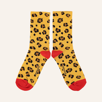 Piupiuchick Piupiuchick Socks | Mustard animal print