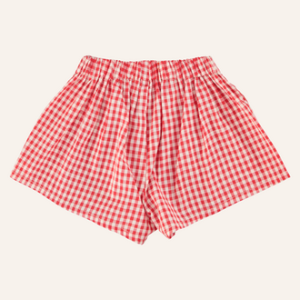 Piupiuchick Piupiuchick Shorts | Red / ecru checkered
