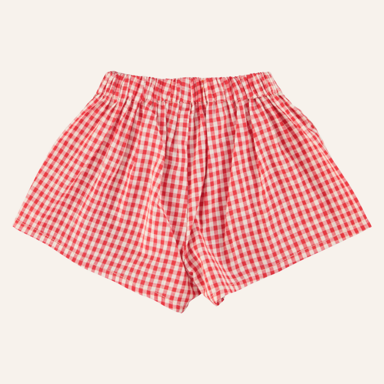 Piupiuchick Piupiuchick Shorts | Red / ecru checkered