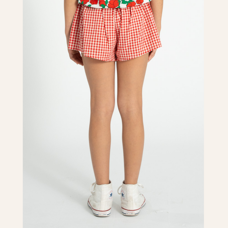 Piupiuchick Piupiuchick Shorts | Red / ecru checkered