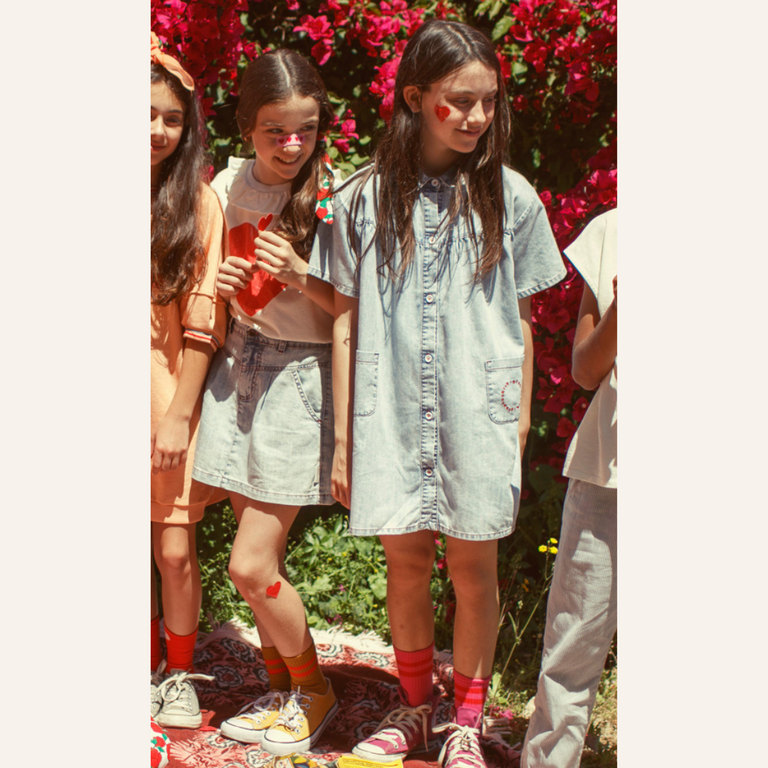 Piupiuchick Piupiuchick Short dress | Blue light denim