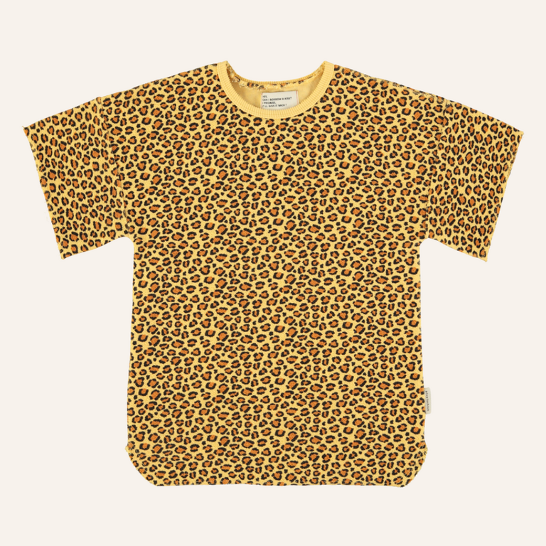 Piupiuchick Piupiuchick T-shirt dress | Mustard animal print