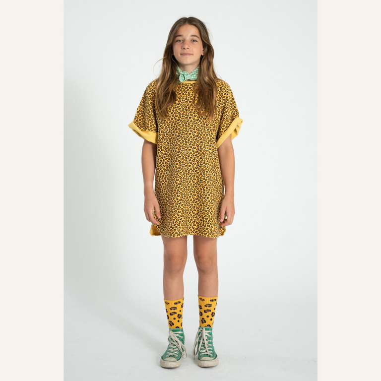Piupiuchick Piupiuchick T-shirt dress | Mustard animal print