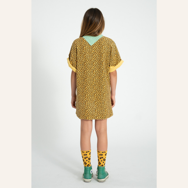 Piupiuchick Piupiuchick T-shirt dress | Mustard animal print