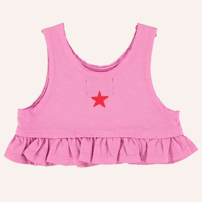 Piupiuchick Piupiuchick Top | Pink w/ peace print