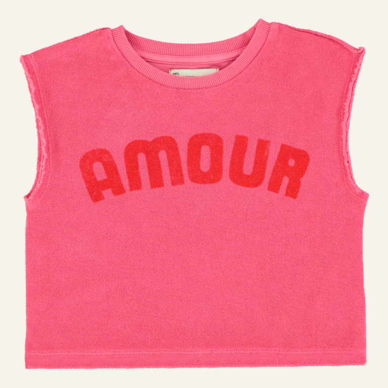 Piupiuchick Piupiuchick Sleeveless top | Pink w/ amour