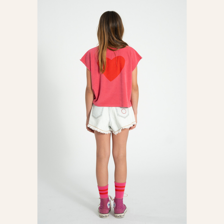 Piupiuchick Piupiuchick Sleeveless top | Pink w/ amour