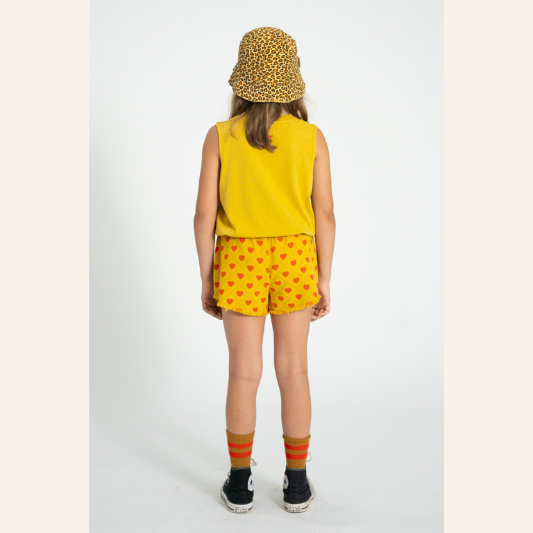 Piupiuchick Piupiuchick Sleeveless top | Mustard w/ apple print