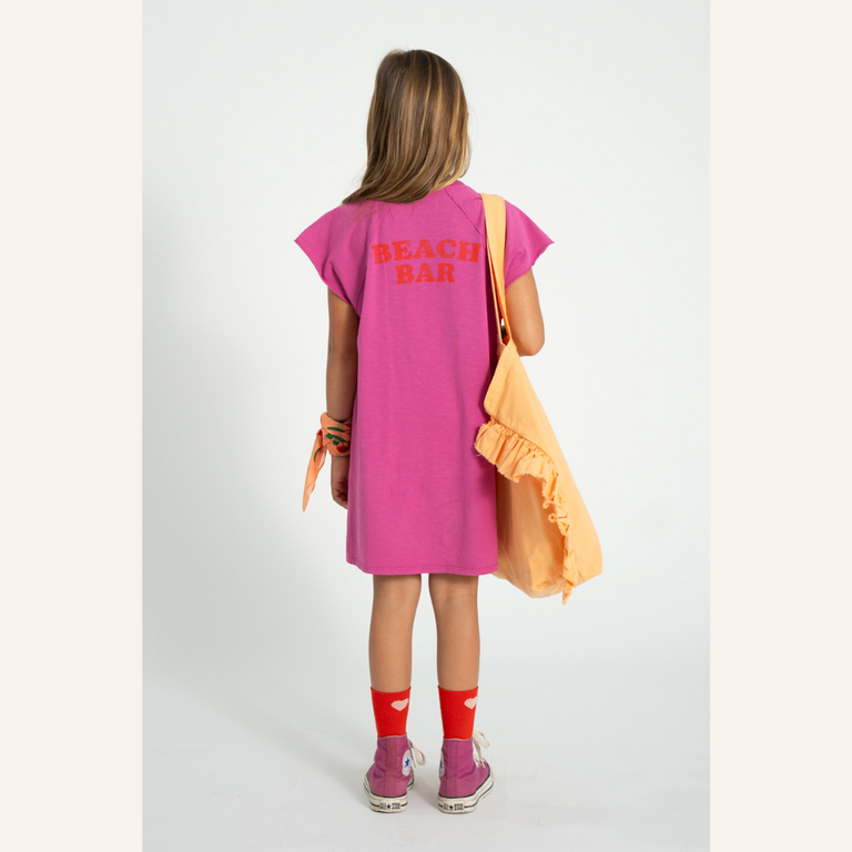 Piupiuchick Piupiuchick T-shirt dress | Fuchsia w/ ice cream