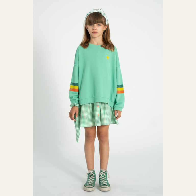 Piupiuchick Piupiuchick Sweatshirt | Green w/ multicolor stripes