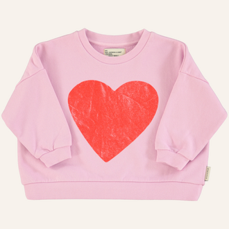 Piupiuchick Piupiuchick Sweatshirt | Lilac w/ red heart print