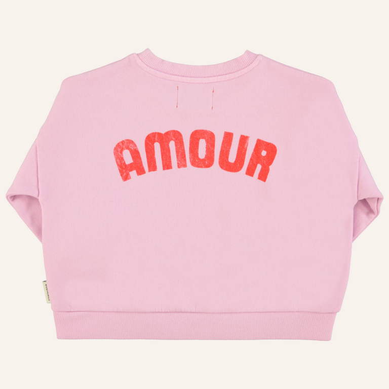 Piupiuchick Piupiuchick Sweatshirt | Lilac w/ red heart print