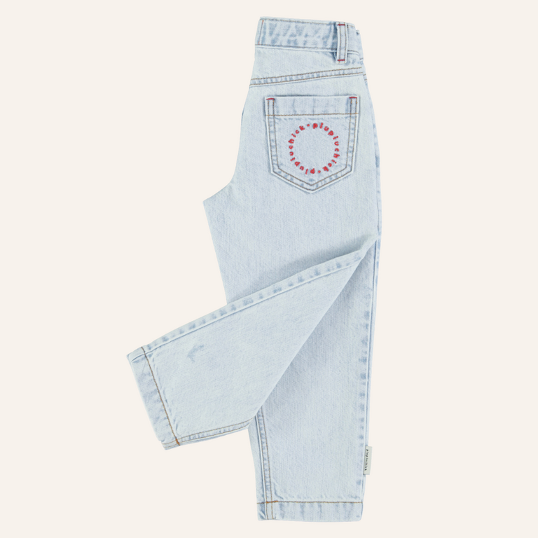 Piupiuchick Piupiuchick Mom fit trousers | Washed light blue denim